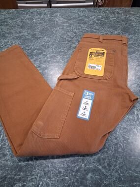Carhartt Women Rugged Flex Double Front Cargo Pants Mid Rise Straight Sz 2 NWT